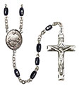 Pope Francis 8x5mm Black Onyx Rosary R6005S-8451