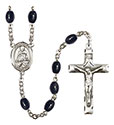 St. Daniel 8x6mm Black Onyx Rosary R6006S-8024