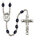 St. Edward the Confessor 8x6mm Black Onyx Rosary R6006S-8026