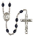 St. Elizabeth of Hungary 8x6mm Black Onyx Rosary R6006S-8033