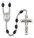 St. Helen 8x6mm Black Onyx Rosary R6006S-8043