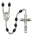 St. Emily de Vialar 8x6mm Black Onyx Rosary R6006S-8047