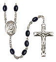 St. Jason 8x6mm Black Onyx Rosary R6006S-8051