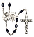 St. Joan of Arc/Nat&#39;l Guard 8x6mm Black Onyx Rosary R6006S-8053S5