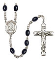 St. John Bosco 8x6mm Black Onyx Rosary R6006S-8055