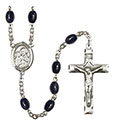 St. Joseph 8x6mm Black Onyx Rosary R6006S-8058