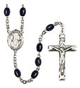 O/L Star of the Sea 8x6mm Black Onyx Rosary R6006S-8101