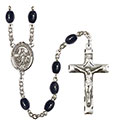Lord Is My Shepherd 8x6mm Black Onyx Rosary R6006S-8119