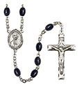 St. Marcellin Champagnat 8x6mm Black Onyx Rosary R6006S-8131