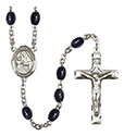 Madonna Del Ghisallo 8x6mm Black Onyx Rosary R6006S-8203