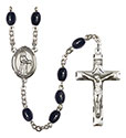 St. Petronille 8x6mm Black Onyx Rosary R6006S-8209