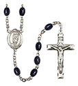 St. Victor of Marseilles 8x6mm Black Onyx Rosary R6006S-8223