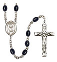 St. Lillian 8x6mm Black Onyx Rosary R6006S-8226