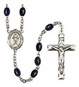 O/L of All Nations 8x6mm Black Onyx Rosary R6006S-8242