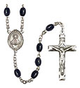 O/L of San Juan 8x6mm Black Onyx Rosary R6006S-8263