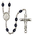 St. Basil the Great 8x6mm Black Onyx Rosary R6006S-8275