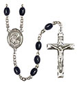 O/L of Mercy 8x6mm Black Onyx Rosary R6006S-8289