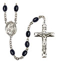 St. Malachy O&#39;More 8x6mm Black Onyx Rosary R6006S-8316