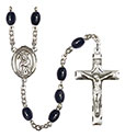 St. Regina 8x6mm Black Onyx Rosary R6006S-8335