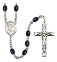 St. Dunstan 8x6mm Black Onyx Rosary R6006S-8355