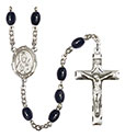 St. John Chrysostom 8x6mm Black Onyx Rosary R6006S-8357