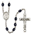 St. Frances of Rome 8x6mm Black Onyx Rosary R6006S-8365