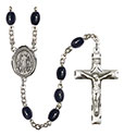 St. Juliana of Cumae 8x6mm Black Onyx Rosary R6006S-8372