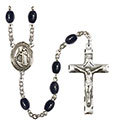 St. Raymond of Penafort 8x6mm Black Onyx Rosary R6006S-8385