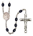 Blessed Herman the Cripple 8x6mm Black Onyx Rosary R6006S-8403