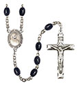 Blessed John Henry Newman 8x6mm Black Onyx Rosary R6006S-8423