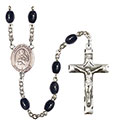 St. Fidelis 8x6mm Black Onyx Rosary R6006S-8426