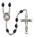 St. Maria Bertilla Boscardin 8x6mm Black Onyx Rosary R6006S-8428