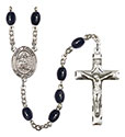 St. Ephrem 8x6mm Black Onyx Rosary R6006S-8449
