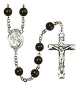 St. Matthew the Apostle 7mm Black Onyx Rosary R6007S-8074