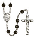 St. Veronica 7mm Black Onyx Rosary R6007S-8110