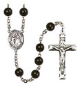 San Juan de Dios 7mm Black Onyx Rosary R6007S-8112SP