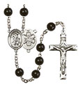 Guardian Angel/EMT 7mm Black Onyx Rosary R6007S-8118S10