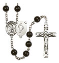 Guardian Angel/Paratrooper 7mm Black Onyx Rosary R6007S-8118S7
