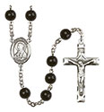 St. Brigid of Ireland 7mm Black Onyx Rosary R6007S-8123