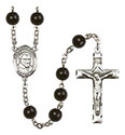 St. Vincent de Paul 7mm Black Onyx Rosary R6007S-8134