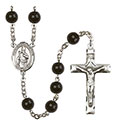 St. Augustine of Hippo 7mm Black Onyx Rosary R6007S-8202