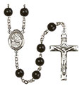 Madonna Del Ghisallo 7mm Black Onyx Rosary R6007S-8203