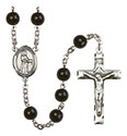 St. Petronille 7mm Black Onyx Rosary R6007S-8209