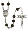 St. Germaine Cousin 7mm Black Onyx Rosary R6007S-8211