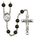St. Madeline Sophie Barat 7mm Black Onyx Rosary R6007S-8236