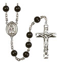 St. Rachel 7mm Black Onyx Rosary R6007S-8251