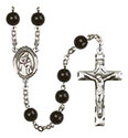 Blessed Caroline Gerhardinger 7mm Black Onyx Rosary R6007S-8281