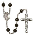 St. Ronan 7mm Black Onyx Rosary R6007S-8315