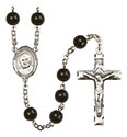St. Arnold Janssen 7mm Black Onyx Rosary R6007S-8328