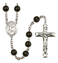 St. Dunstan 7mm Black Onyx Rosary R6007S-8355